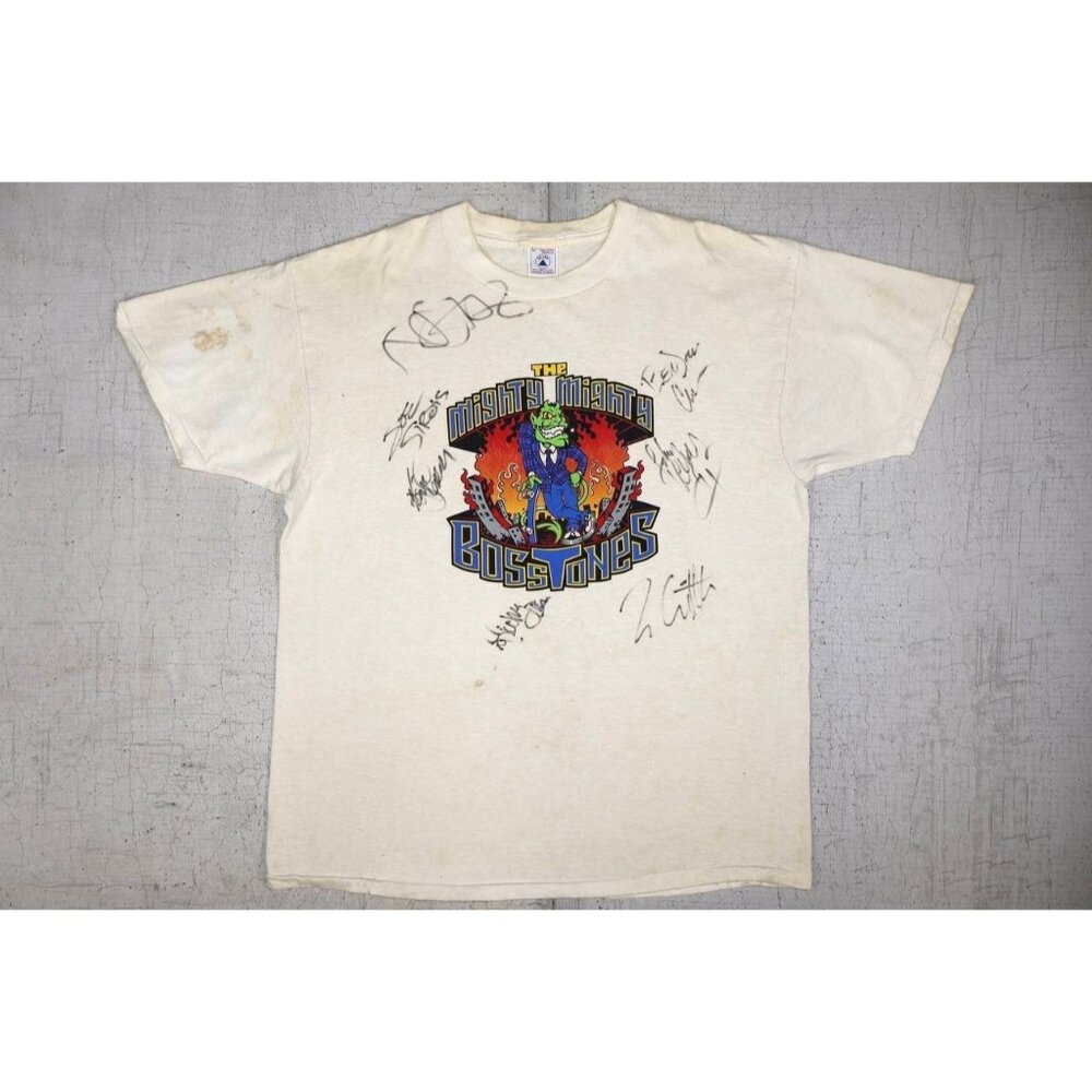 Vintage 90s Mighty Mighty Bosstones Band Tee XL Delta USA Ska Punk Autographed